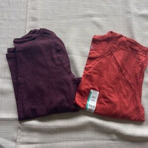 Bundle Set of 2 Women's Cotton Long Sleeved T-Shirt - Sz. XL